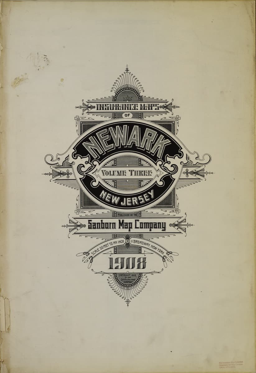 Newark, New Jersey - 1908 Sanborn Map