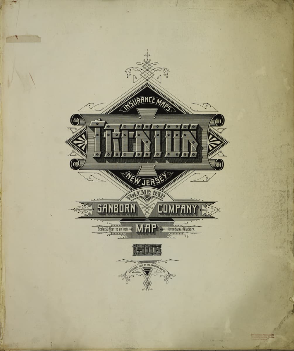 Trenton, New Jersey - 1908 Sanborn Map