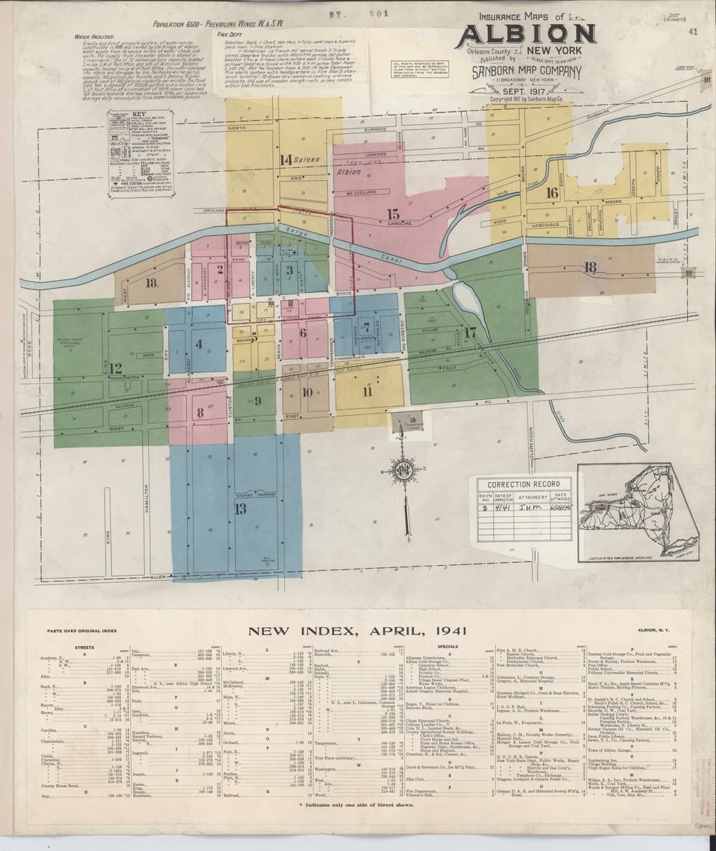 Albion, New York - 1917 Sanborn Map