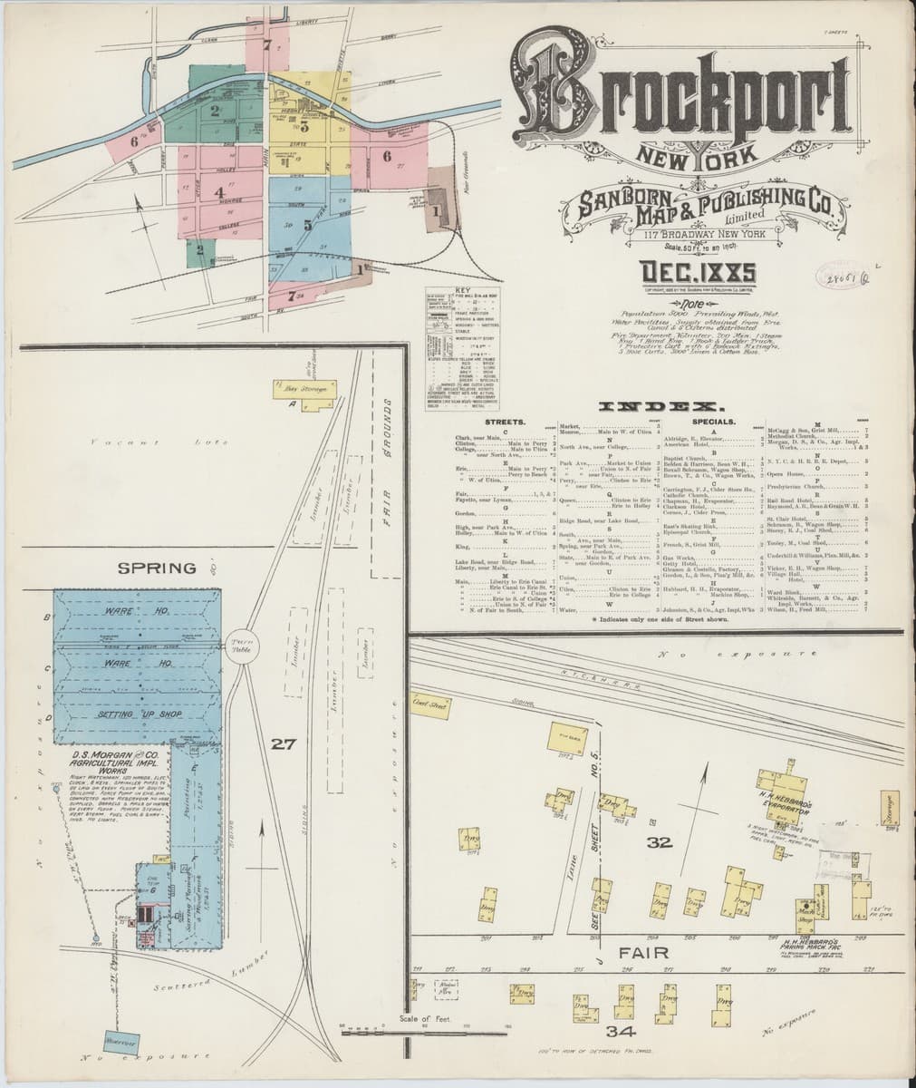 Brockport, New York - 1885 Sanborn Map