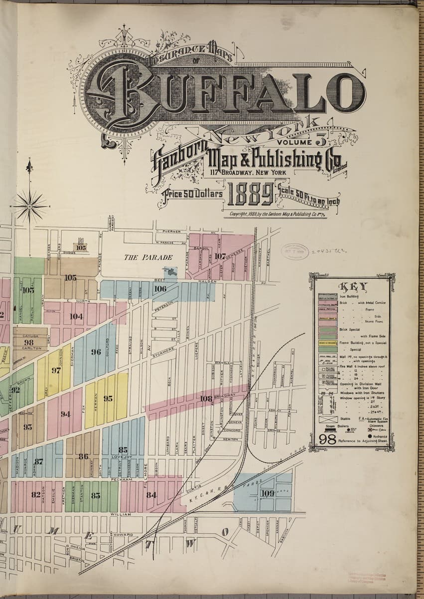 Buffalo, New York - 1889 Sanborn Map