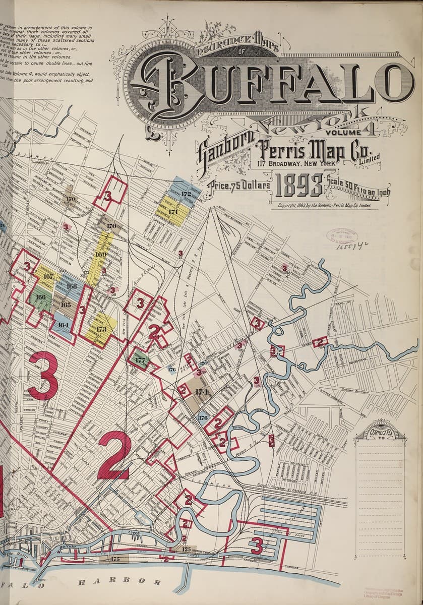 Buffalo, New York - 1893 Sanborn Map