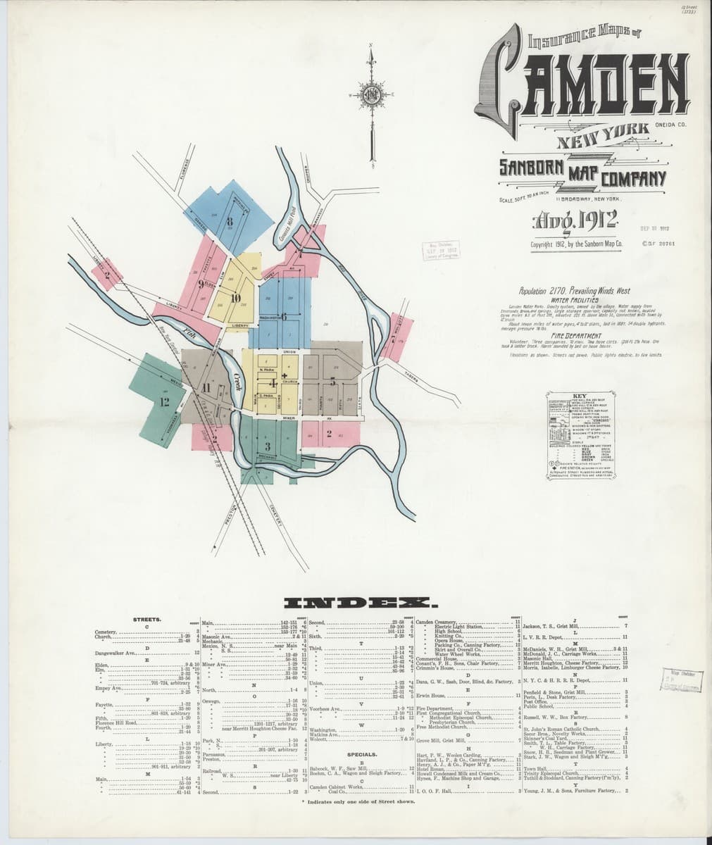 Camden, New York - 1912 Sanborn Map