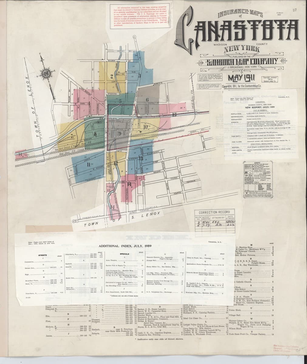 Canastota, New York - 1911 Sanborn Map
