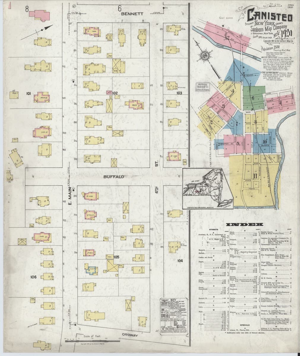 Canisteo, New York - 1920 Sanborn Map