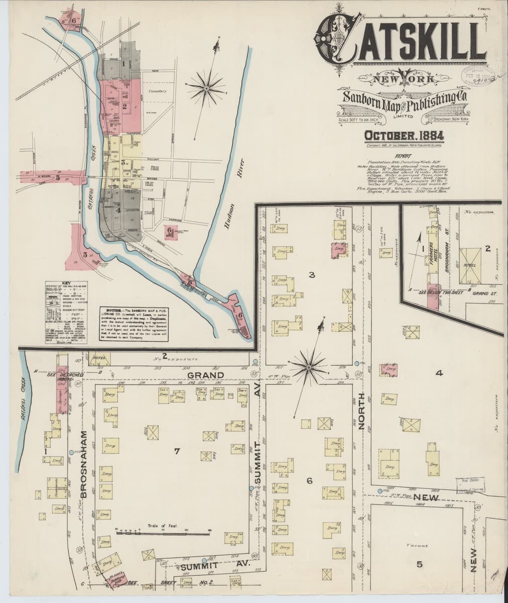 Catskill, New York - 1884 Sanborn Map
