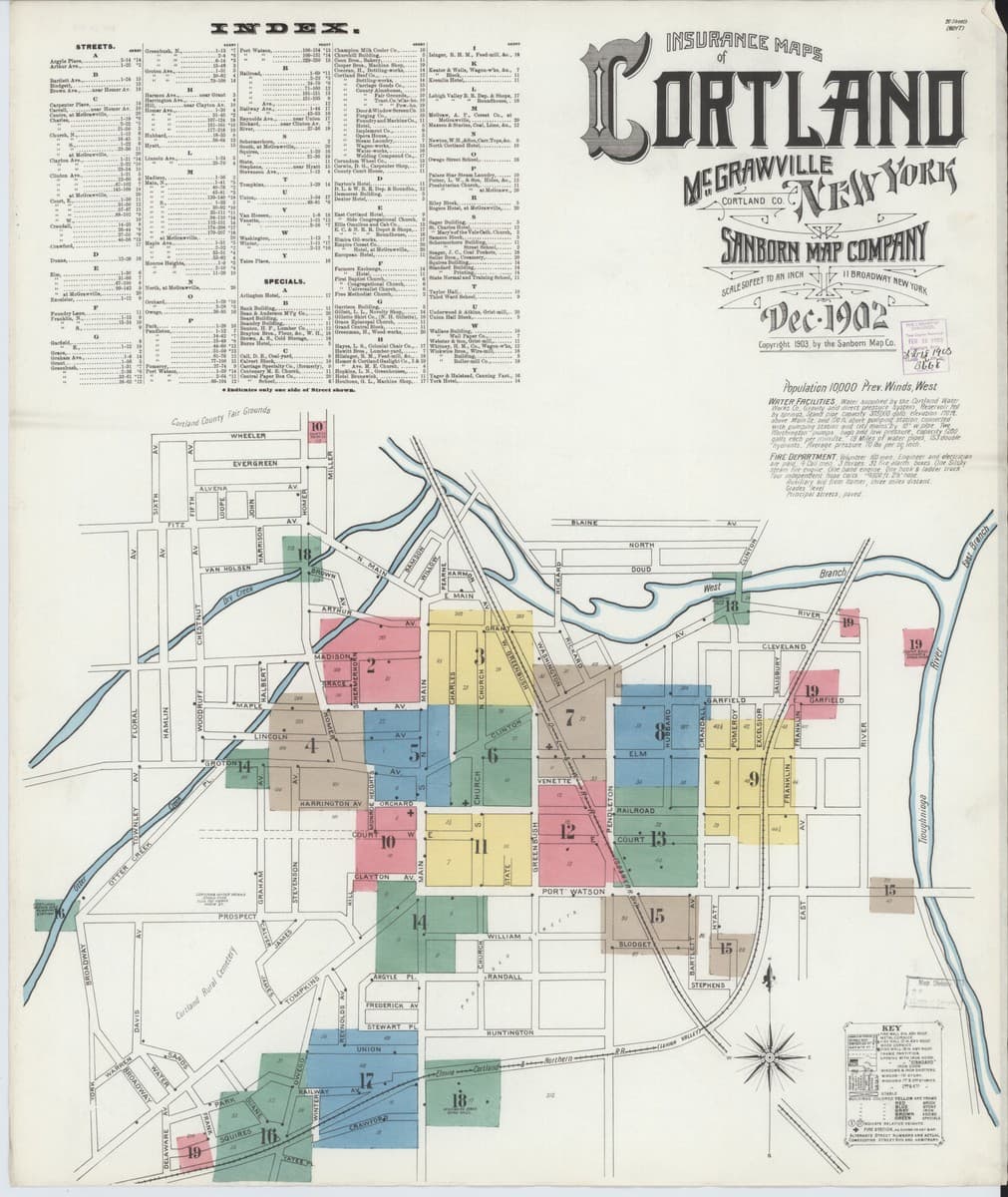 Cortland, New York - 1902 Sanborn Map