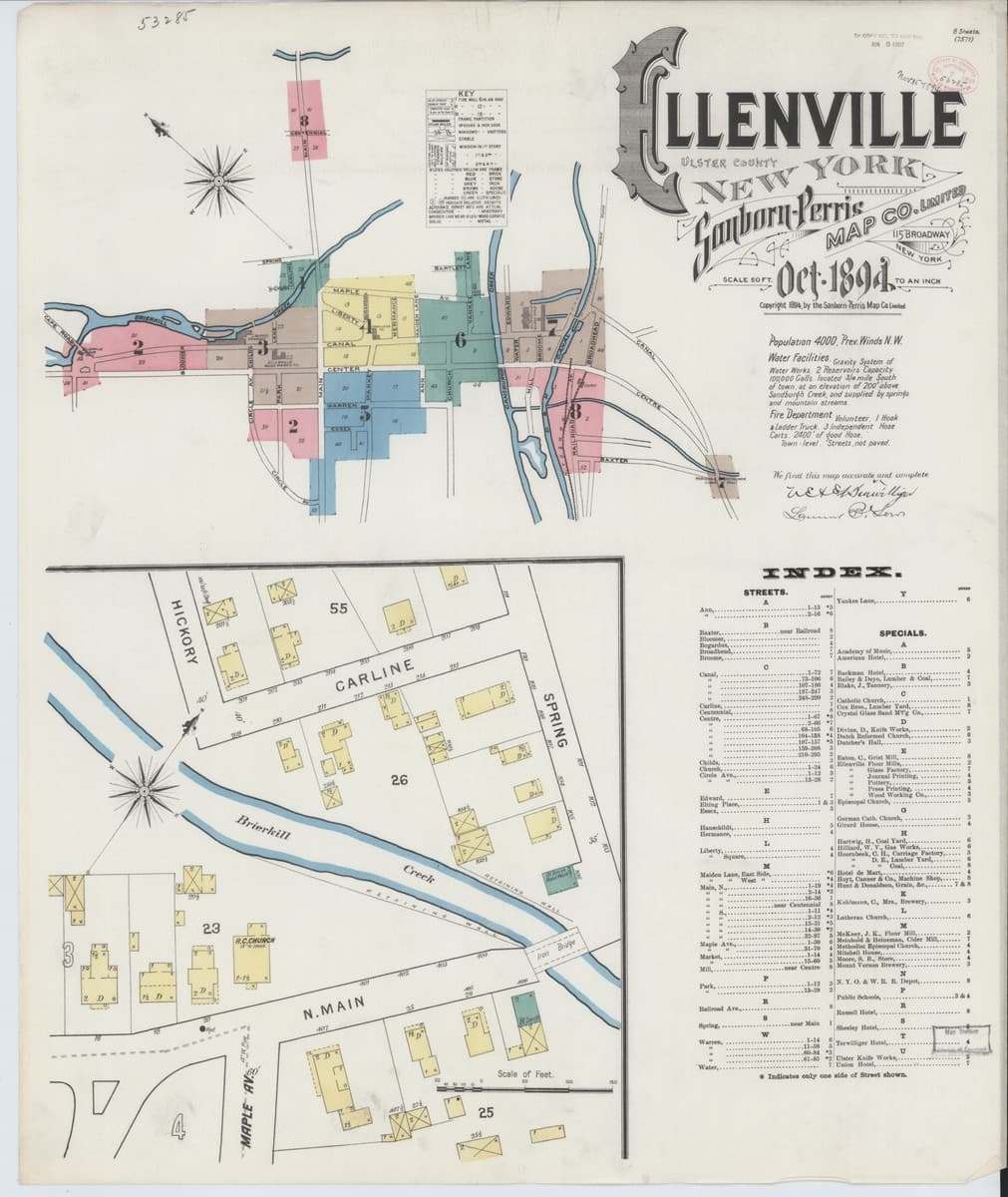 Ellenville, New York - 1894 Sanborn Map