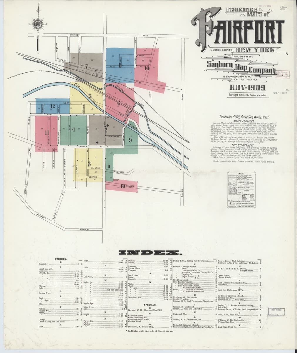 Fairport, New York - 1909 Sanborn Map
