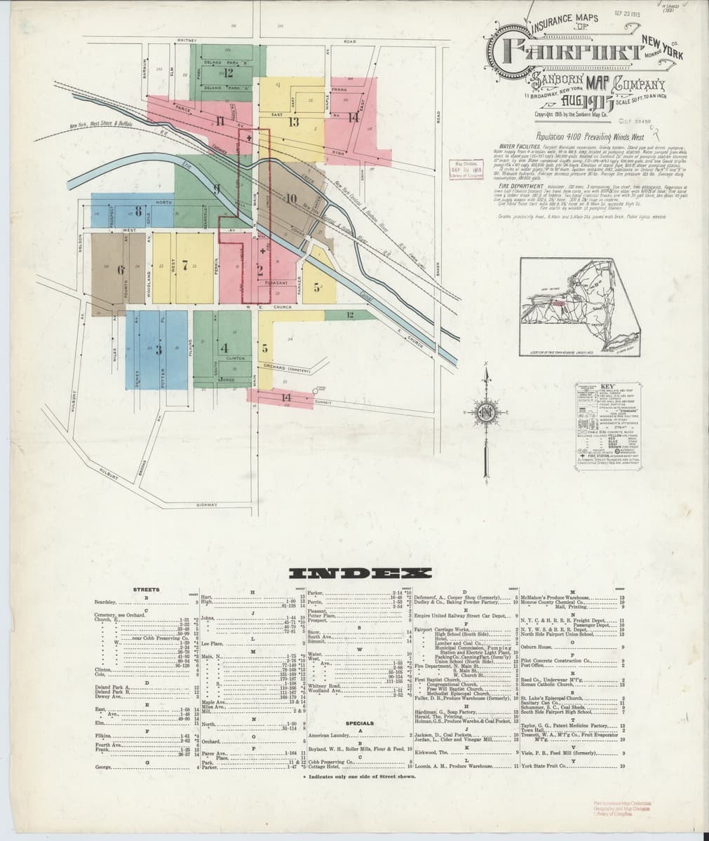 Fairport, New York - 1915 Sanborn Map