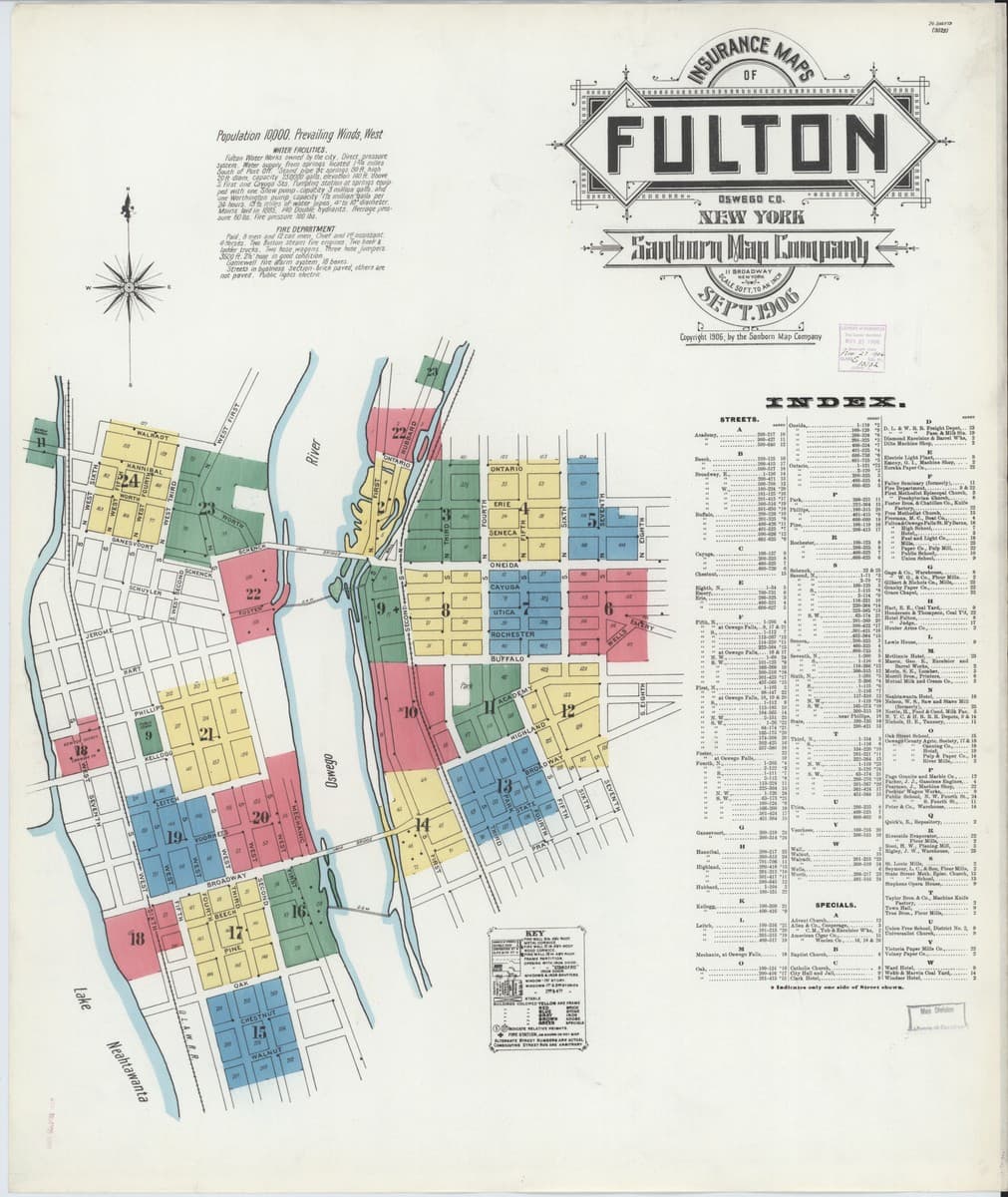 Fulton, New York - 1906 Sanborn Map