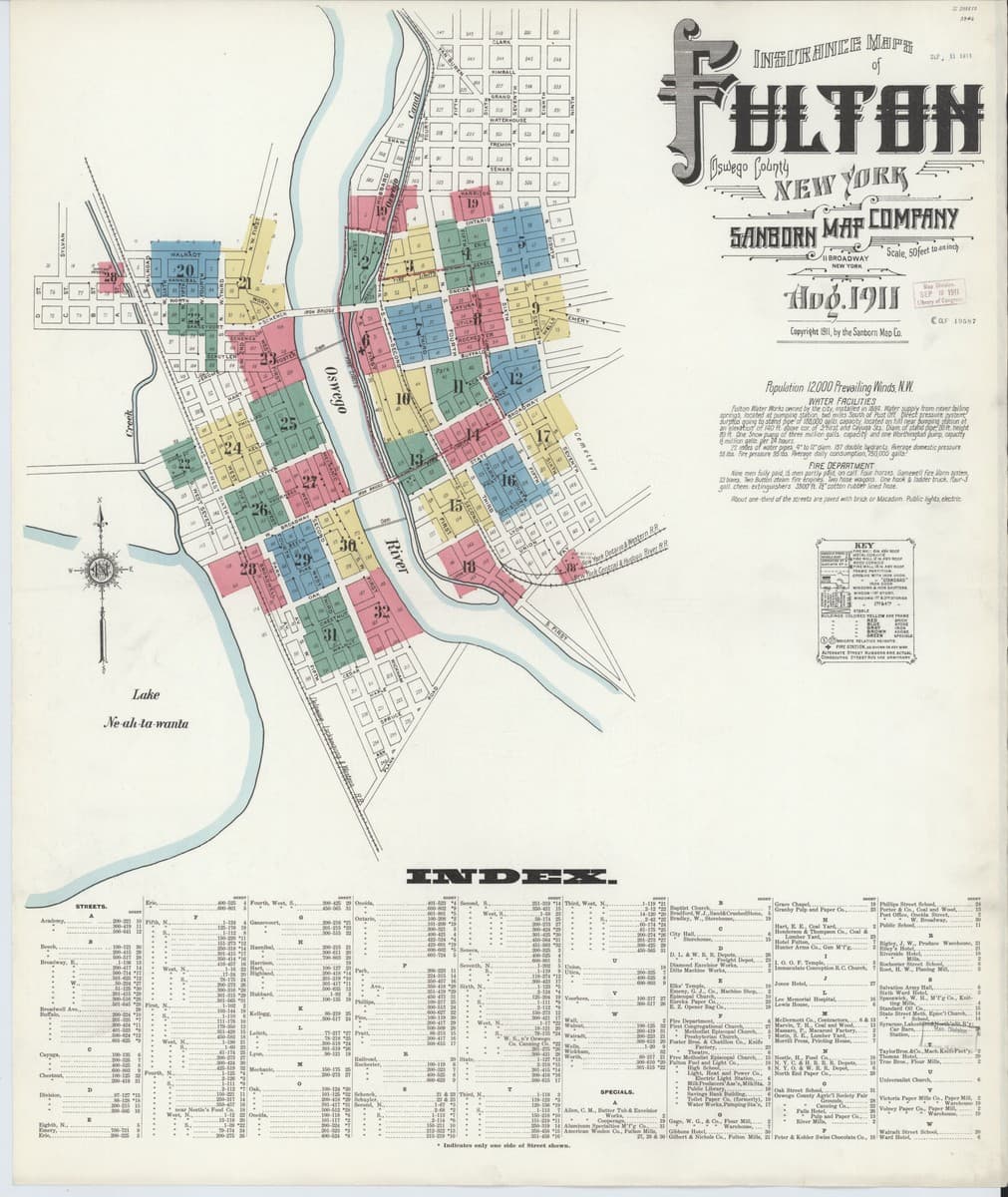 Fulton, New York - 1911 Sanborn Map
