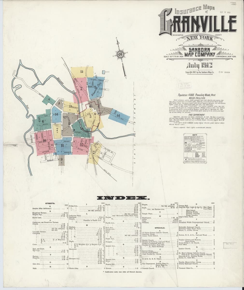 Granville, New York - 1912 Sanborn Map