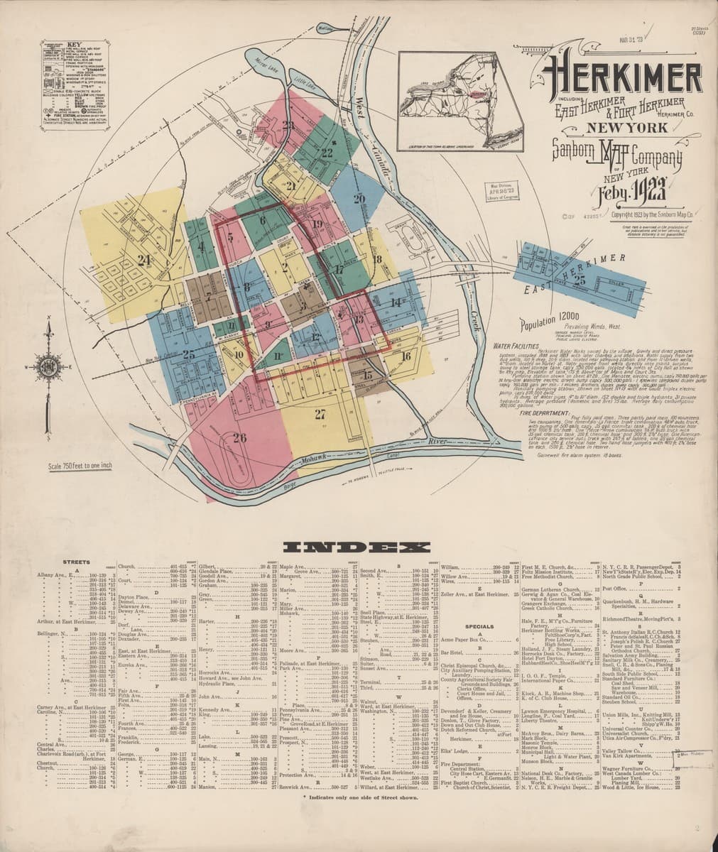 Herkimer, New York - 1923 Sanborn Map