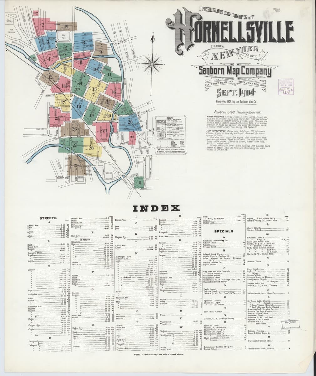 Hornell, New York - 1904 Sanborn Map