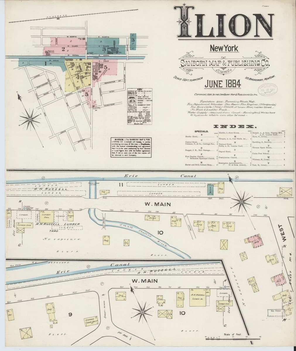 Ilion, New York - 1884 Sanborn Map