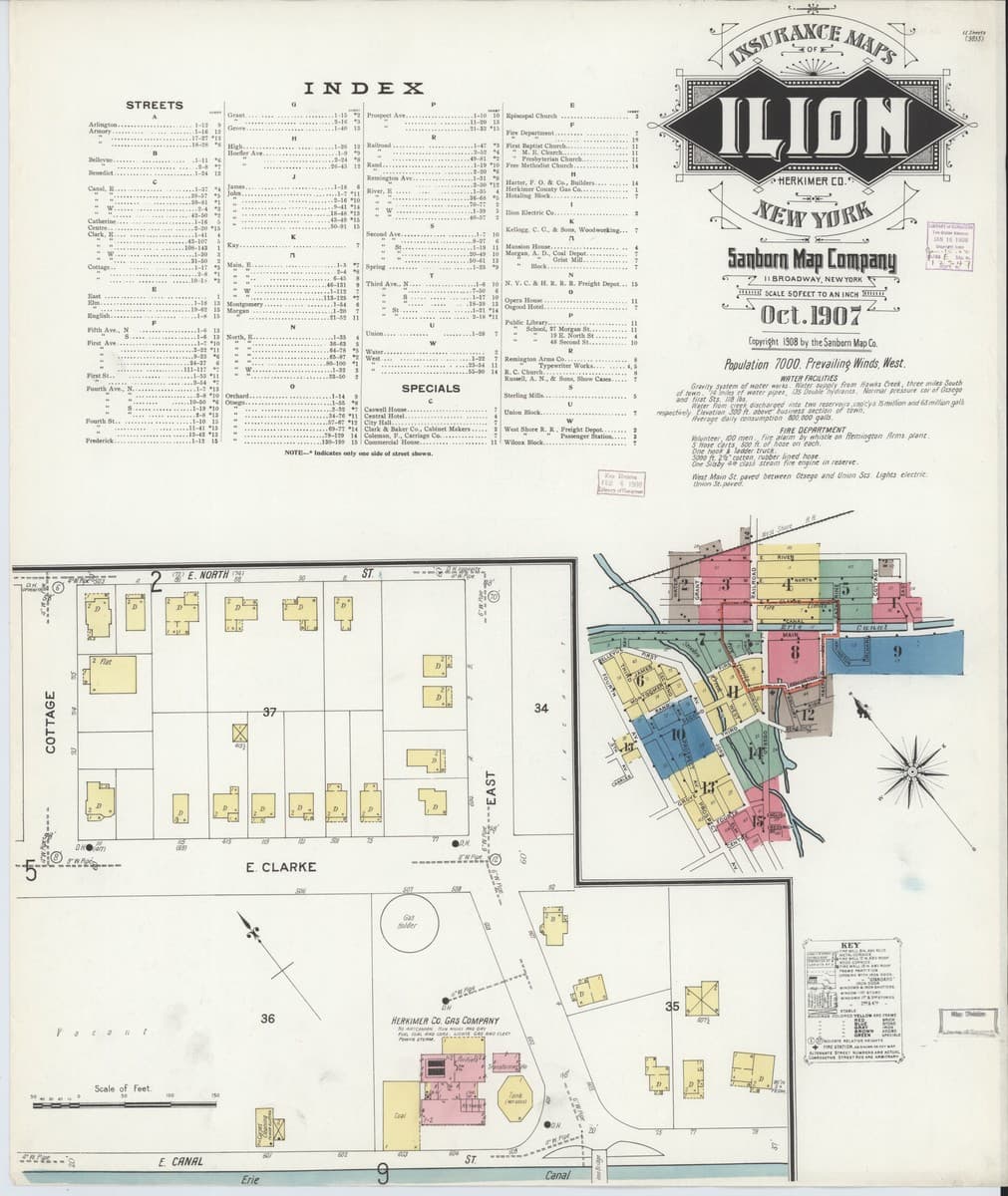 Ilion, New York - 1907 Sanborn Map