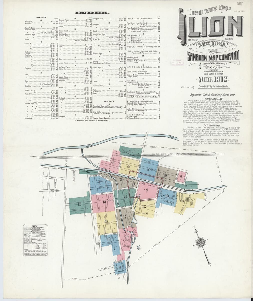 Ilion, New York - 1912 Sanborn Map