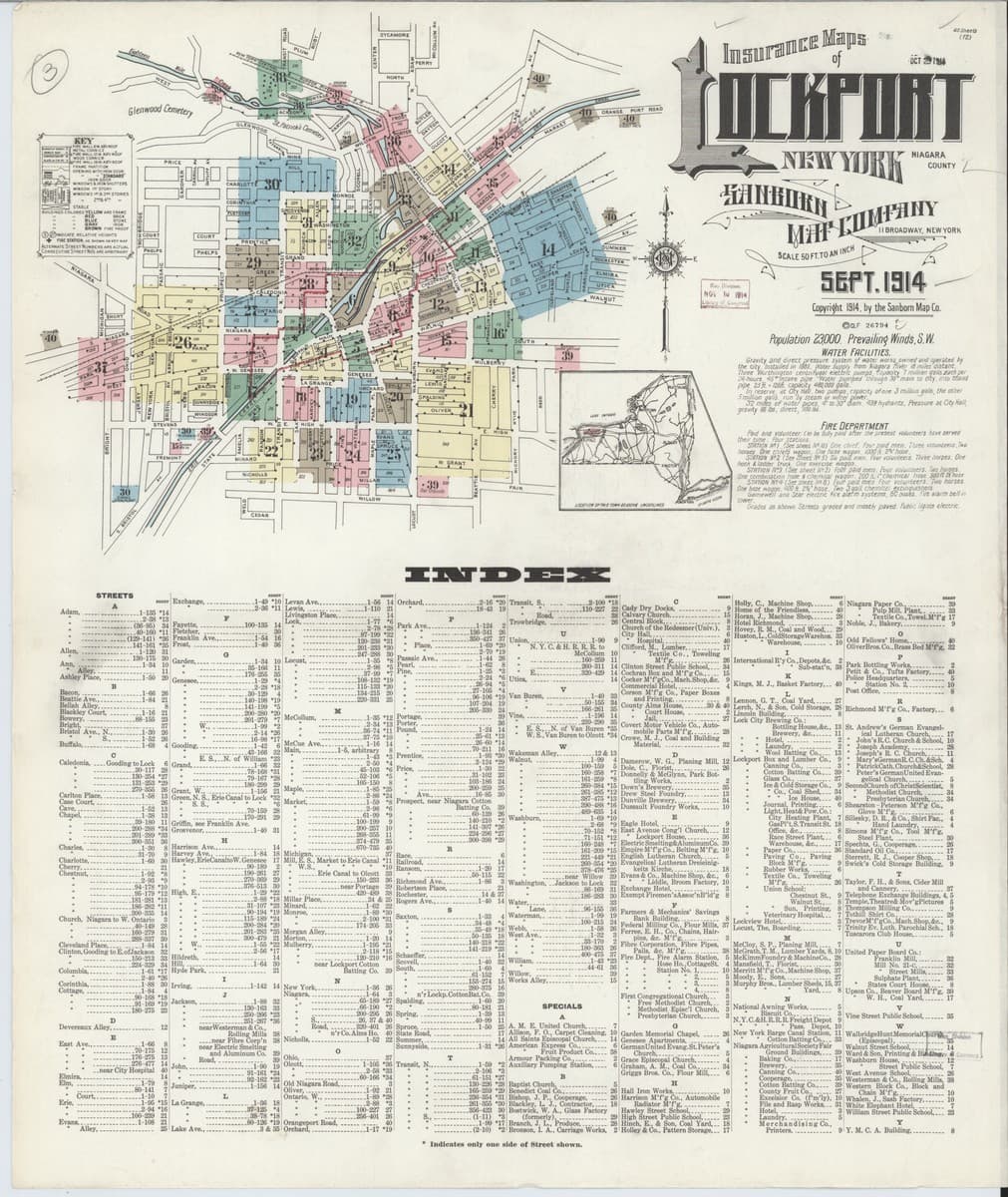 Lockport, New York - 1914 Sanborn Map