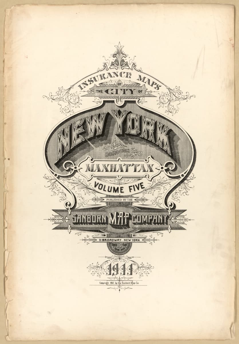 New York, New York - 1911 Sanborn Map