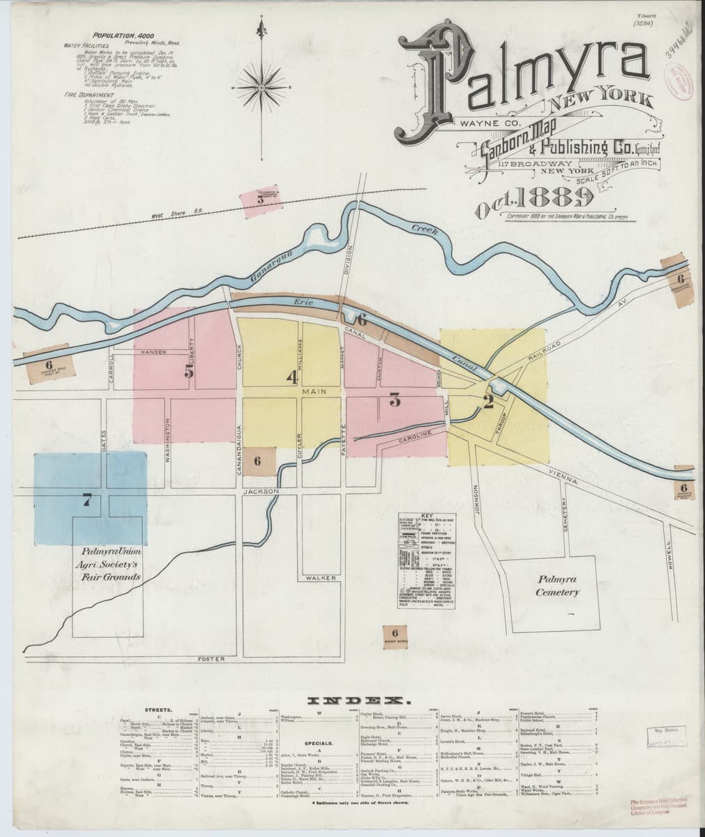 Palmyra, New York - 1889 Sanborn Map