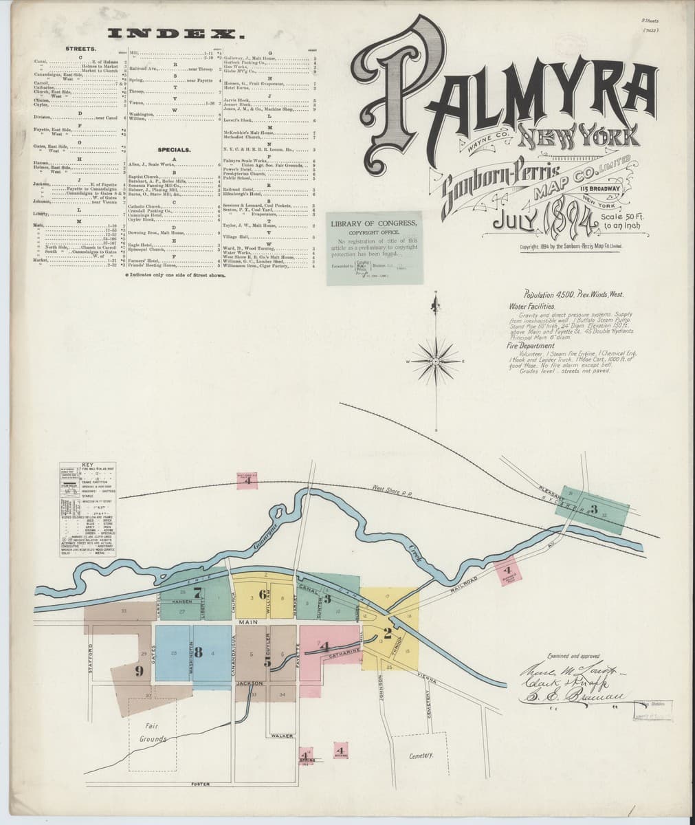 Palmyra, New York - 1894 Sanborn Map
