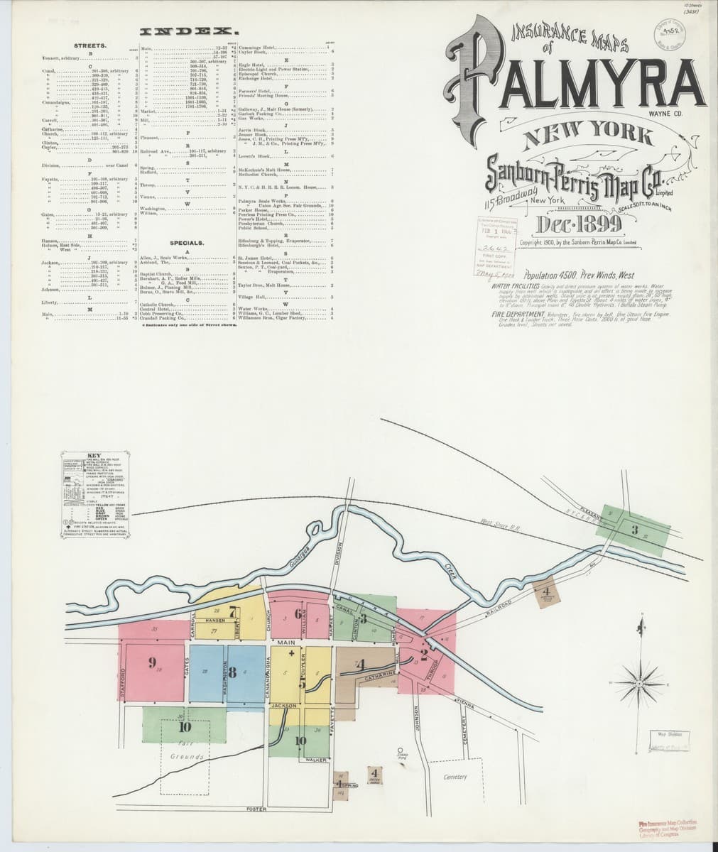 Palmyra, New York - 1899 Sanborn Map