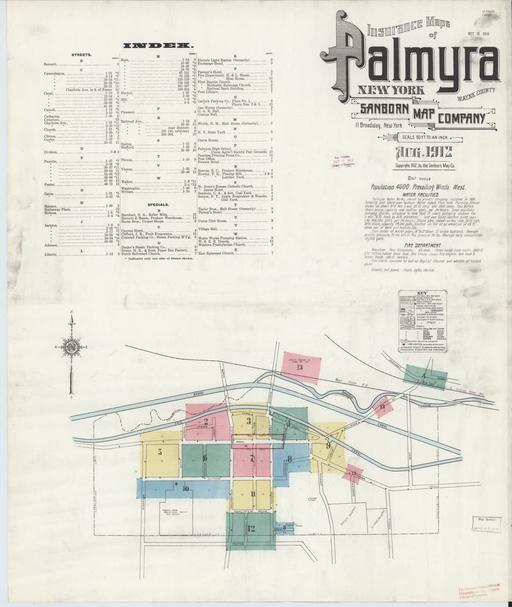 Palmyra, New York - 1912 Sanborn Map