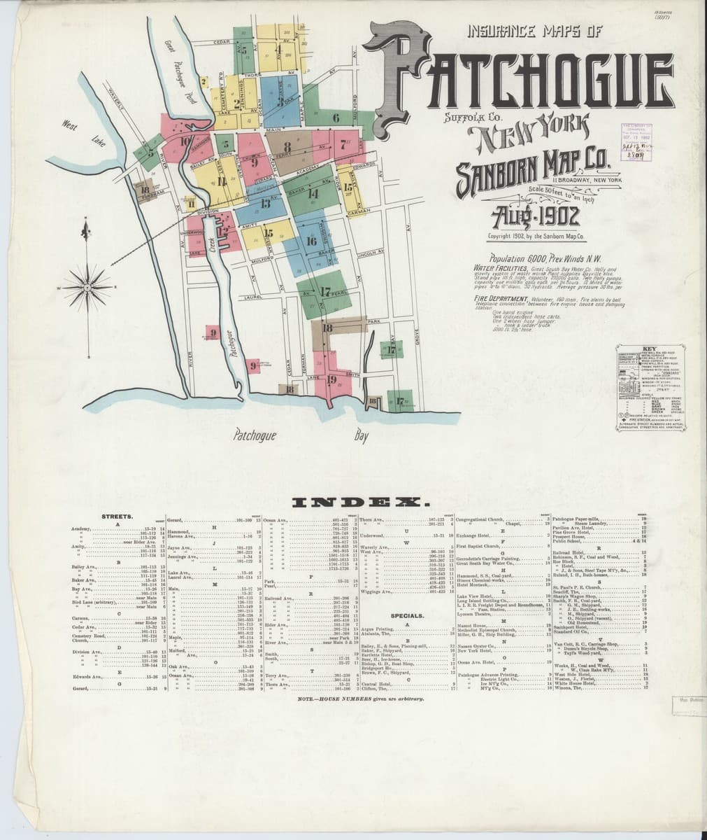 Patchogue, New York - 1902 Sanborn Map