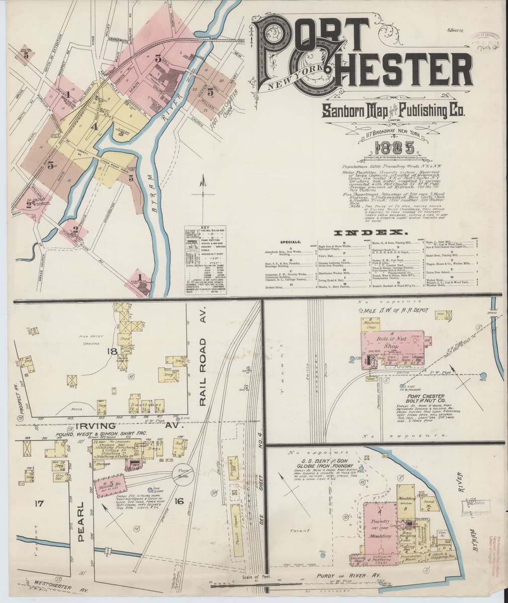 Port Chester, New York - 1885 Sanborn Map