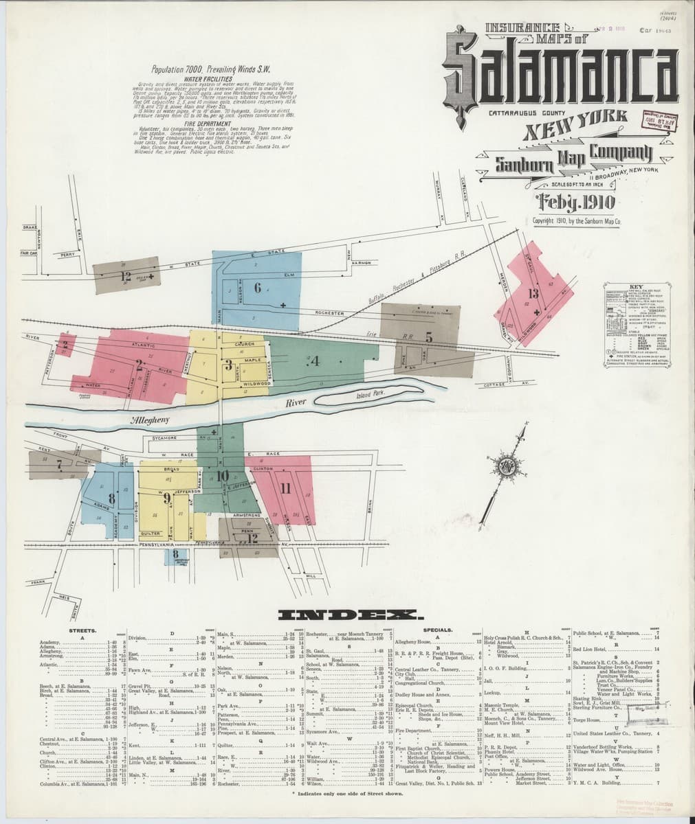 Salamanca, New York - 1910 Sanborn Map