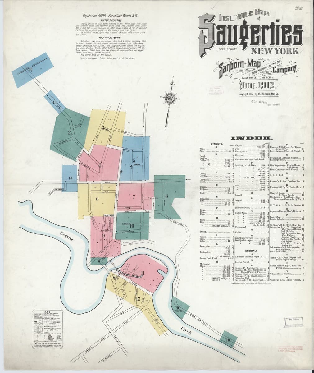 Saugerties, New York - 1912 Sanborn Map