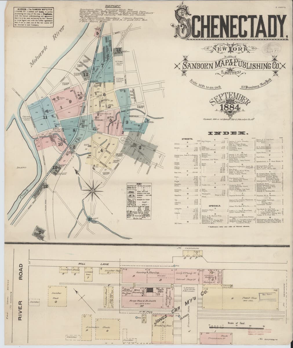 Schenectady, New York - 1884 Sanborn Map