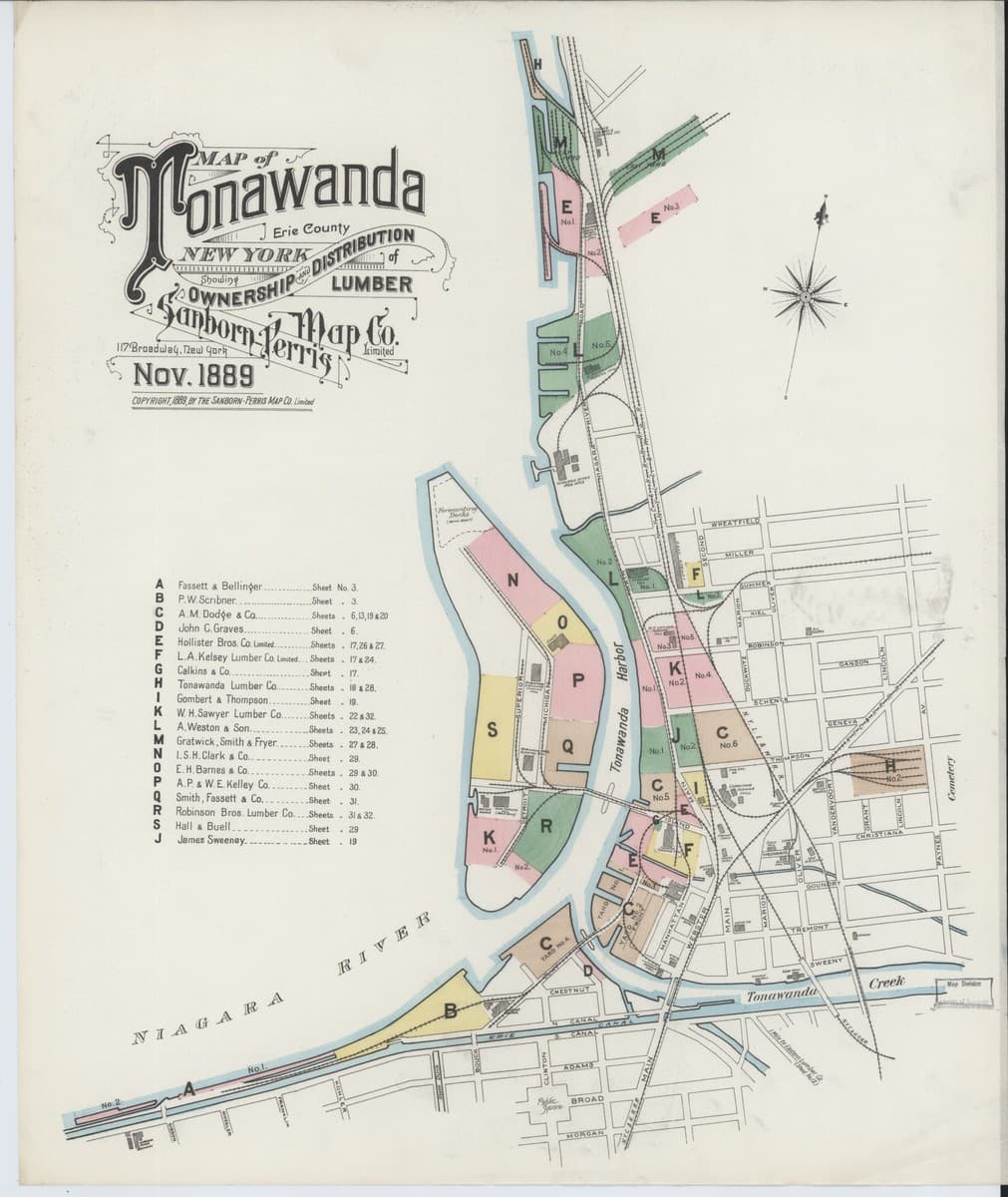 Tonawanda, New York - 1889 Sanborn Map
