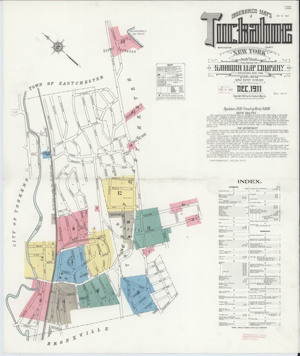 Tuckahoe, New York - 1911 Sanborn Map