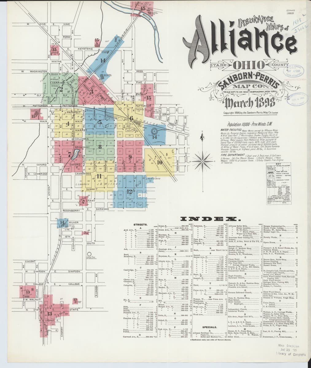 Alliance, Ohio - 1898 Sanborn Map