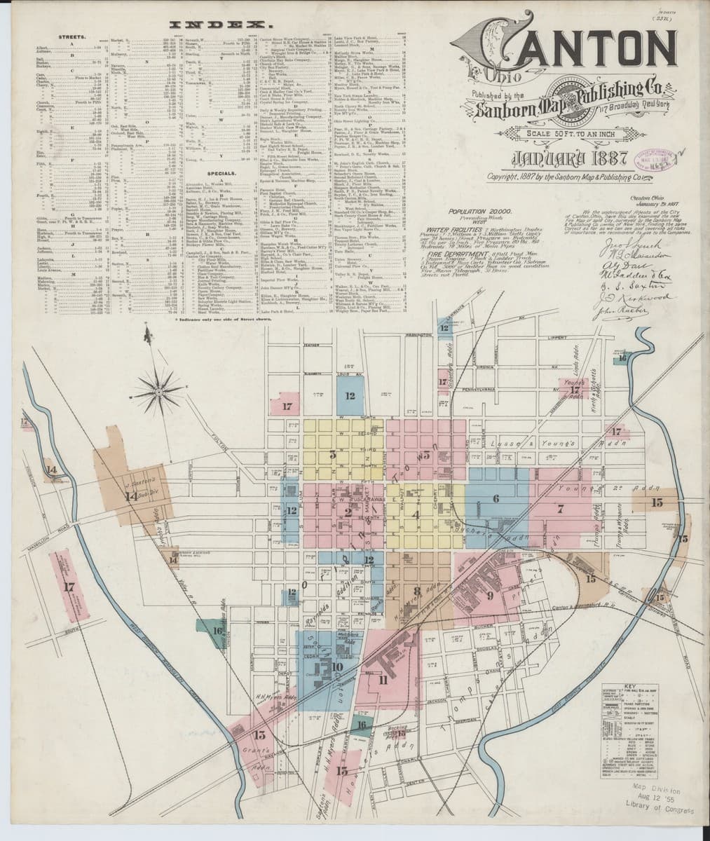 Canton, Ohio - 1887 Sanborn Map