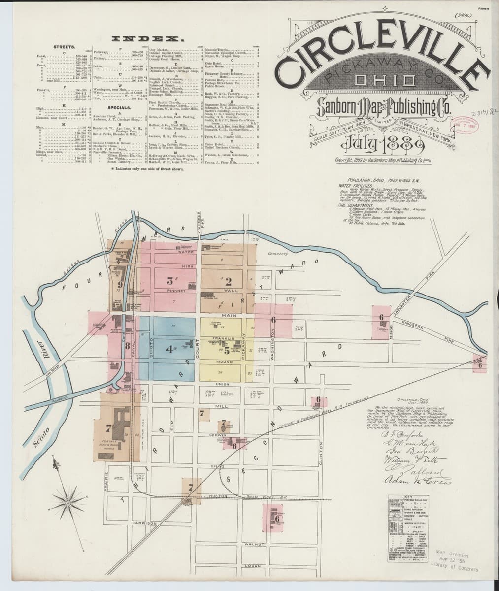 Circleville, Ohio - 1889 Sanborn Map