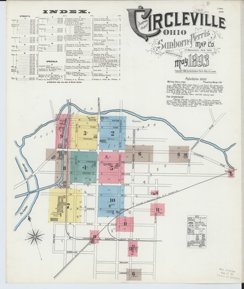 Circleville, Ohio - 1893 Sanborn Map