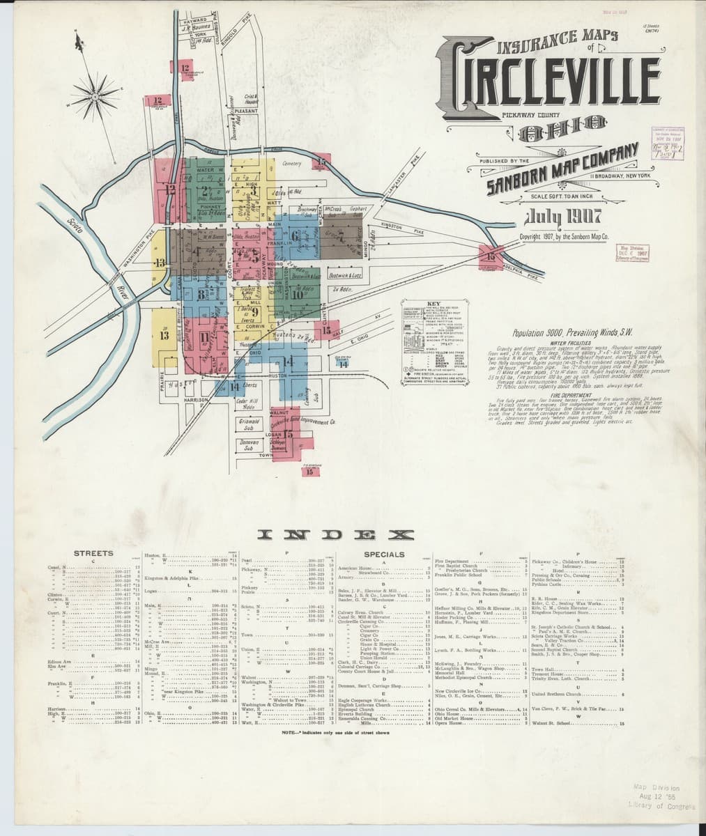 Circleville, Ohio - 1907 Sanborn Map