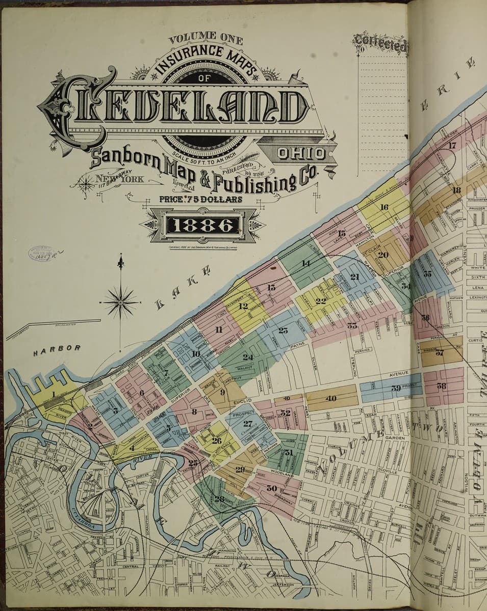 Cleveland, Ohio - 1886 Sanborn Map