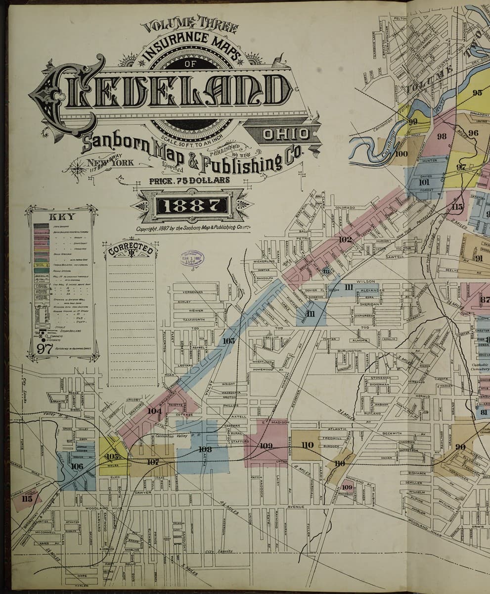 Cleveland, Ohio - 1887 Sanborn Map