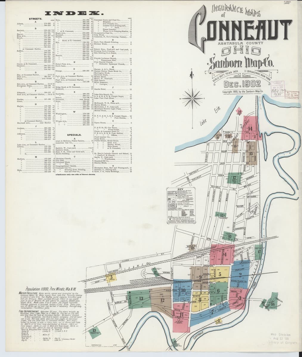 Conneaut, Ohio - 1902 Sanborn Map