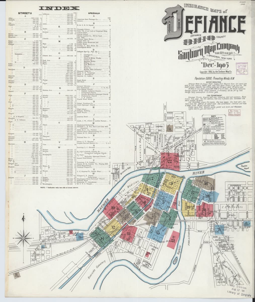 Defiance, Ohio - 1905 Sanborn Map