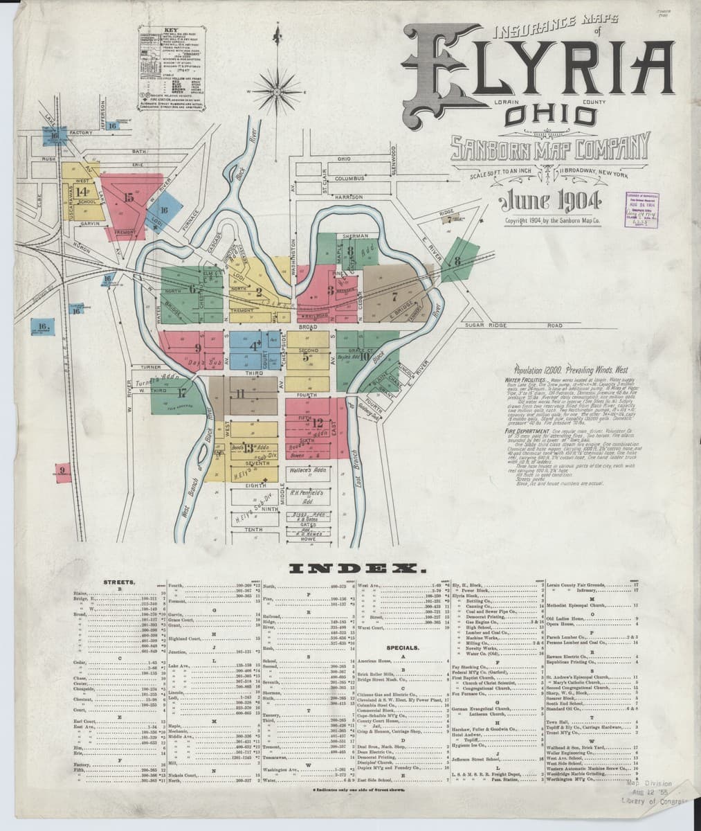 Elyria, Ohio - 1904 Sanborn Map