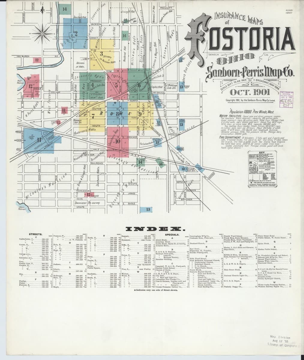 Fostoria, Ohio - 1901 Sanborn Map