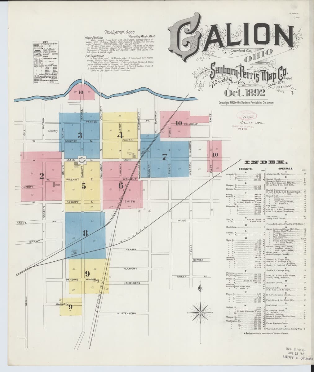 Galion, Ohio - 1892 Sanborn Map