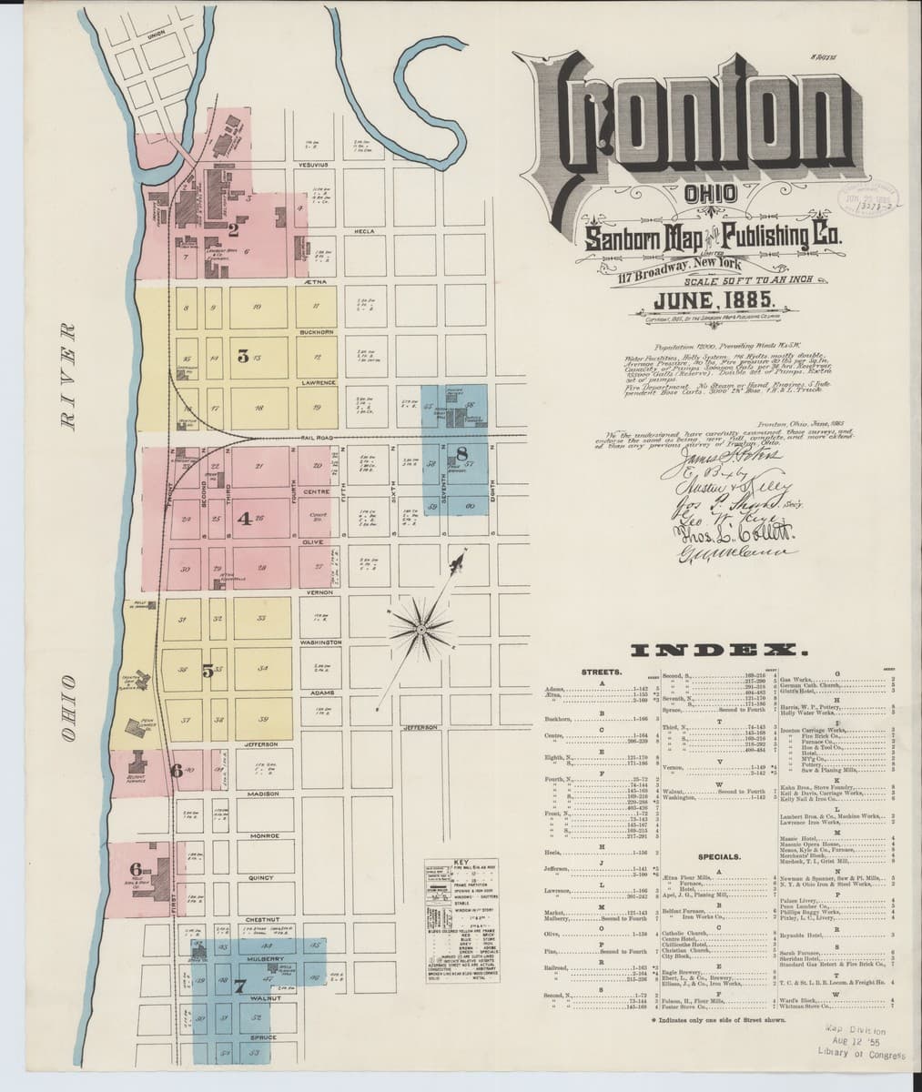 Ironton, Ohio - 1885 Sanborn Map