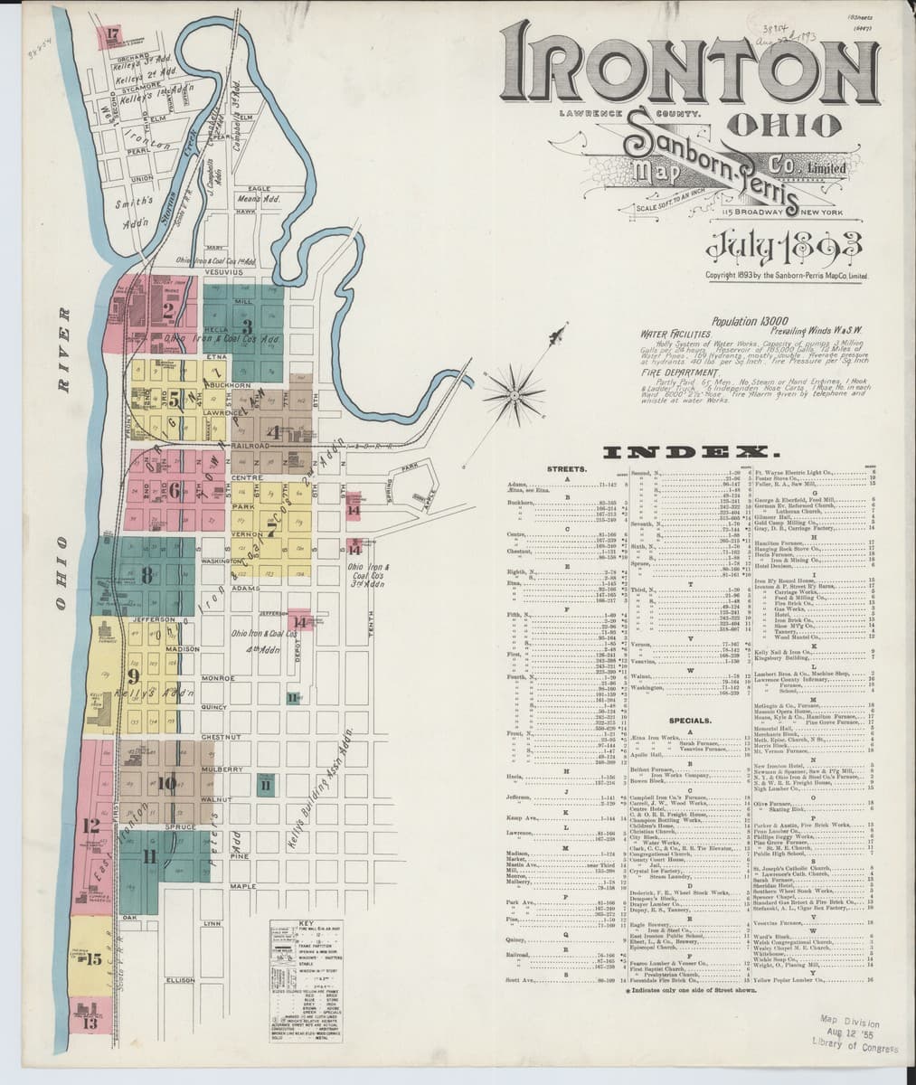 Ironton, Ohio - 1893 Sanborn Map