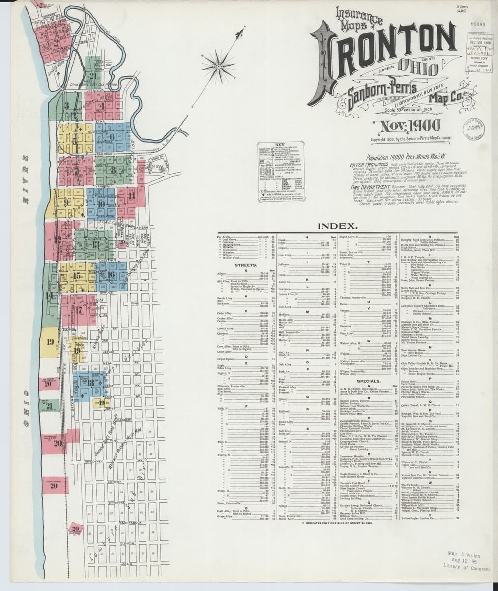 Ironton, Ohio - 1900 Sanborn Map